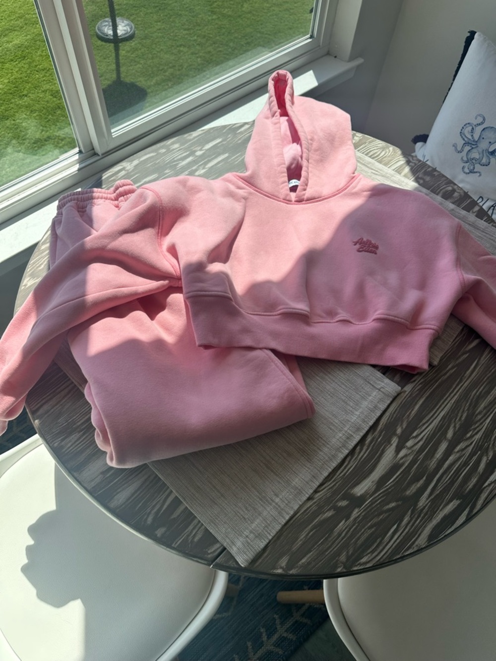 Aelfric Eden Pastel Pink Hoodie and pants with Branded Tag